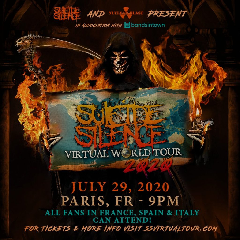 SUICIDE SILENCE - Stasera il concerto del "Virtual World Tour" in ItaliaWednesday