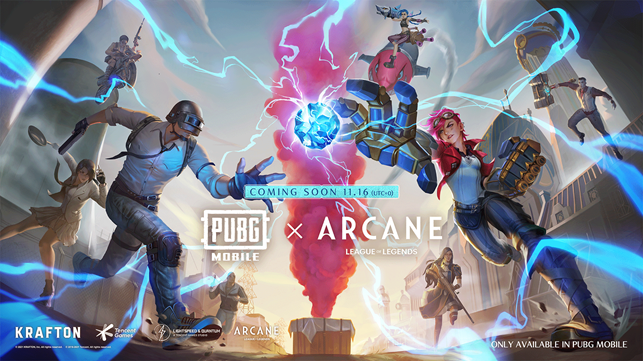 PUBG MOBILE & RIOT GAMES - Annunciano una collaborazione per festeggiare il lancio di Arcane