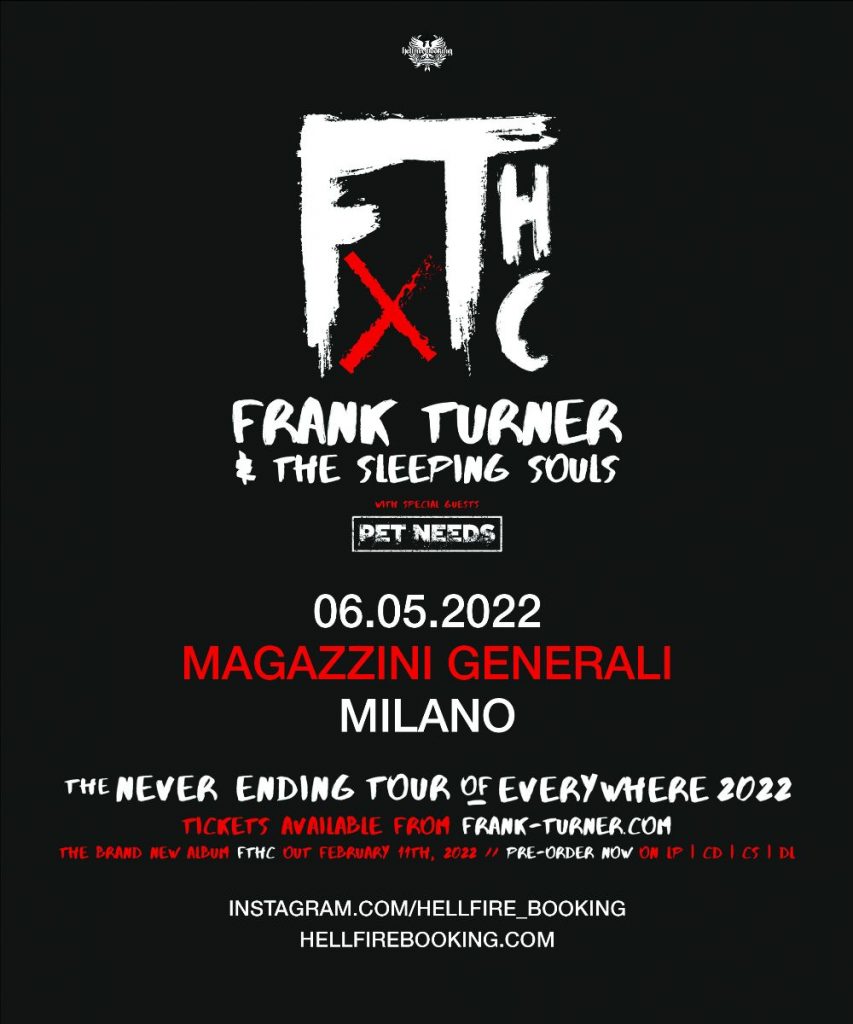 FRANK TURNER - In arrivo a Milano