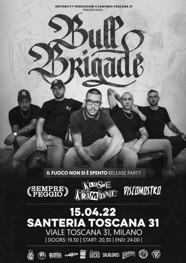 BULL BRIGADE - Annunciata la nuova data del release party a Milano