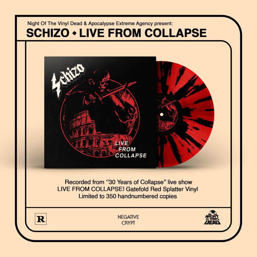 SCHIZO - Pubblicano "Live From Collapse" in vinile