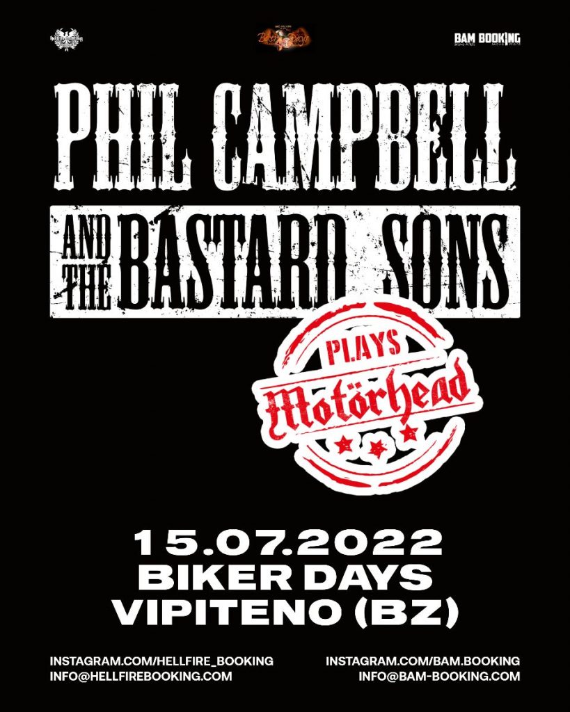 PHIL CAMPBELL PLAYS MOTÖRHEAD - In arrivo ai Biker Days!
