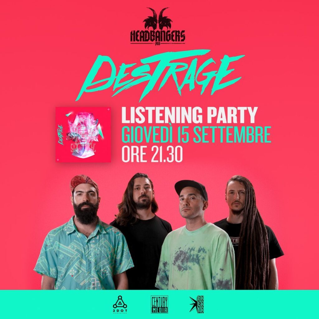 DESTRAGE - Il Nuovo Album “SO MUCH. Too Much” In Uscita Venerdì 16 Settembre; Listening Party Giovedì 15 All’Headbangers Pub Di Milano