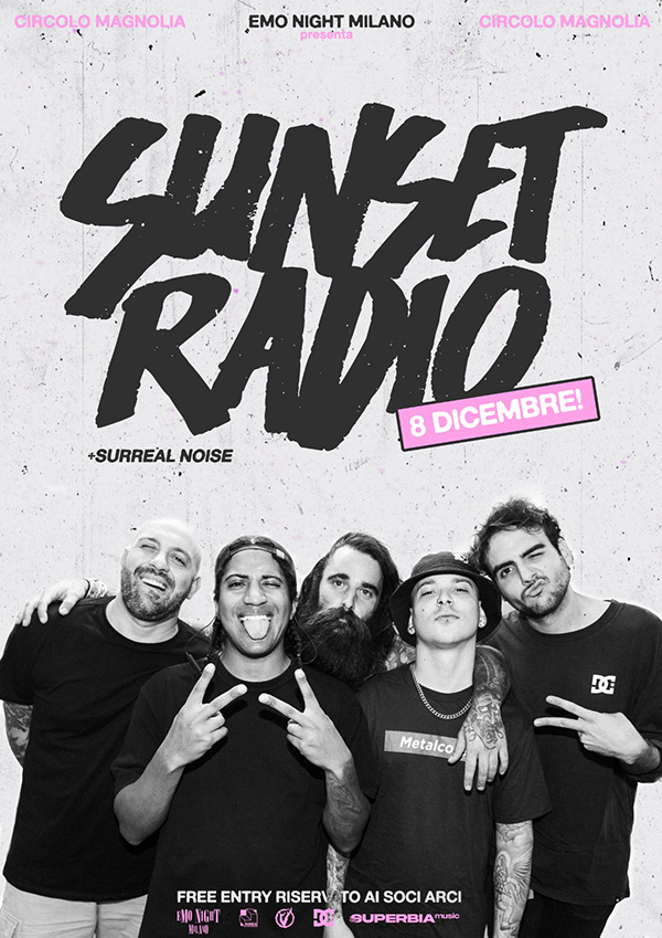 SUNSET RADIO - Guarda il video tratto dal nuovo singolo "Vertigini" - Dal vivo al Magnolia di Milano venerdì 8 Dicembre