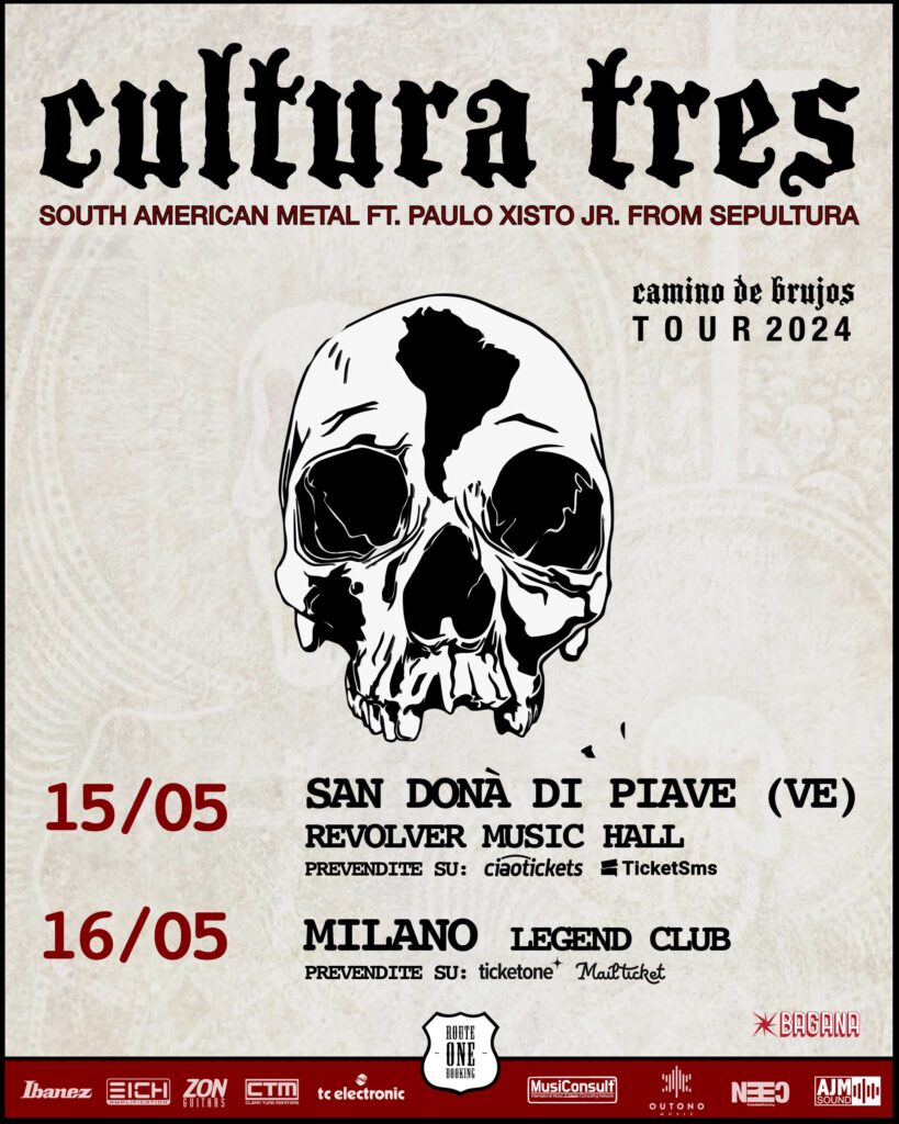 CULTURA TRES - Due date a maggio per il bassista dei Sepultura